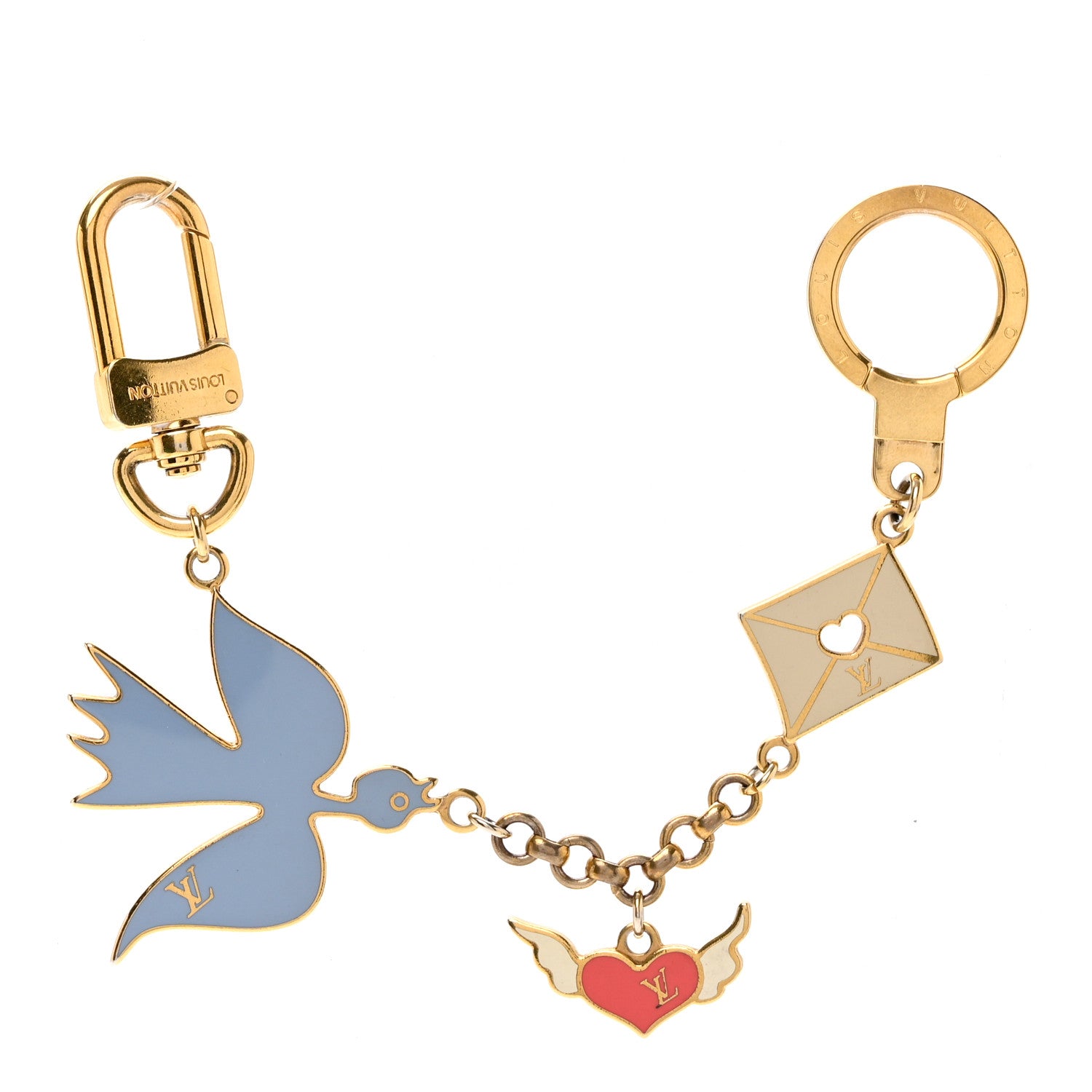 Louis Vuitton Enamel Love Birds Bag Charm 1 of 3