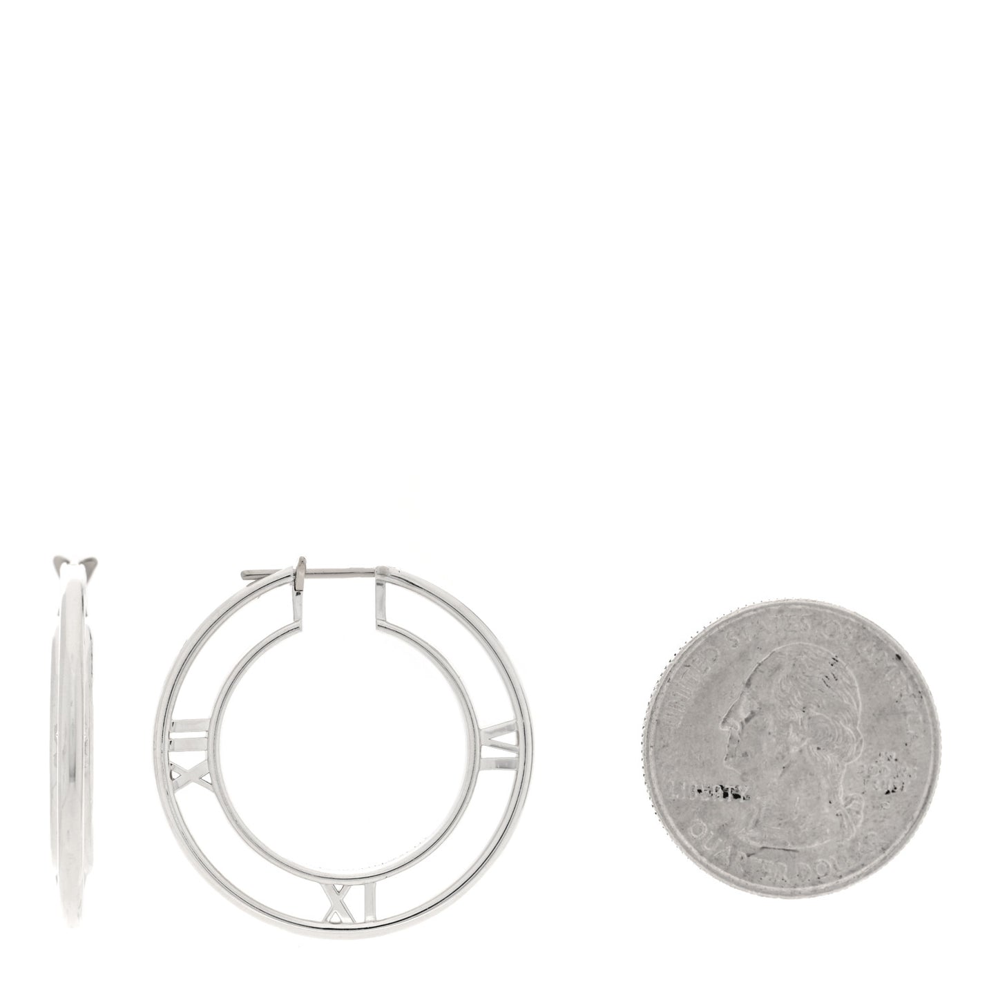 Sterling Silver Atlas Cutout Hoop Earrings