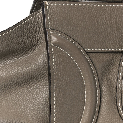 Celine Drummed Calfskin Mini Luggage Bag Souris 6 of 11