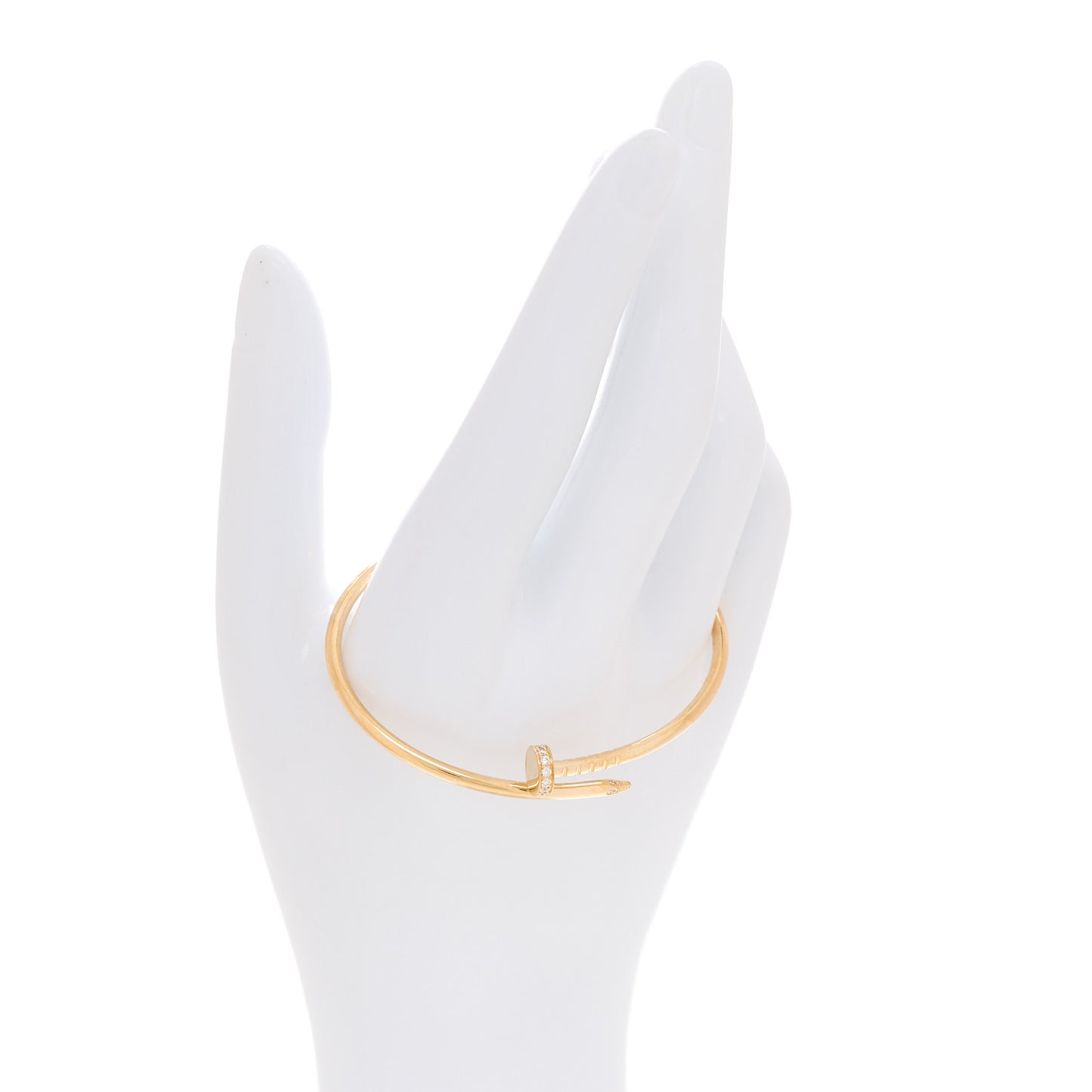 18K Yellow Gold Diamond Small Juste Un Clou Bracelet 16