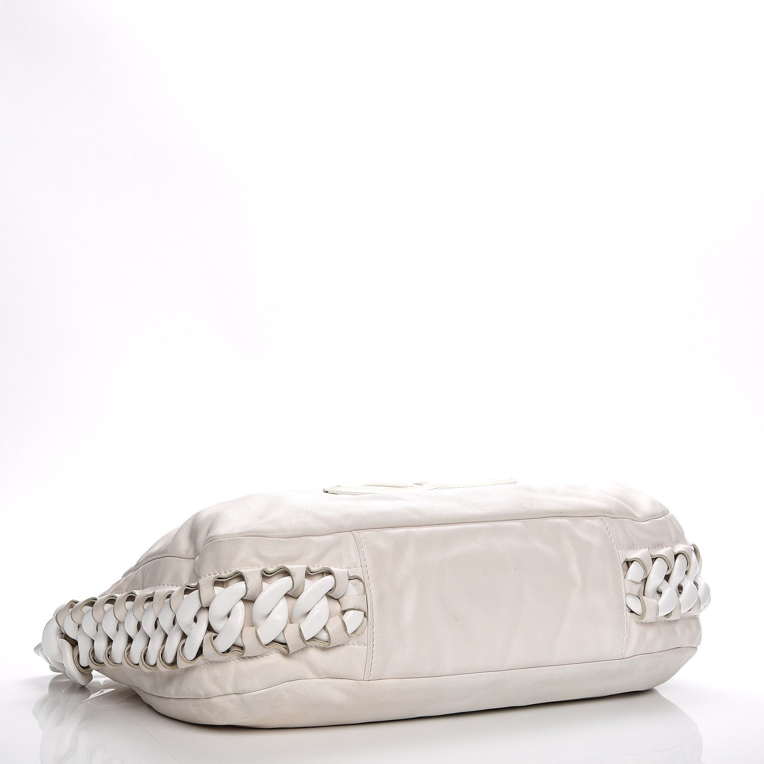 Chanel Calfskin Modern Chain Rhodoid Hobo White 4 of 11