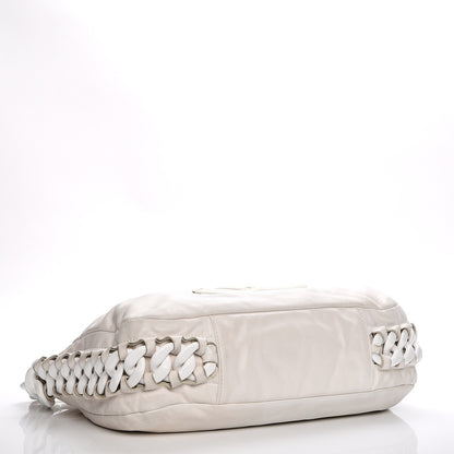 Chanel Calfskin Modern Chain Rhodoid Hobo White 4 of 11