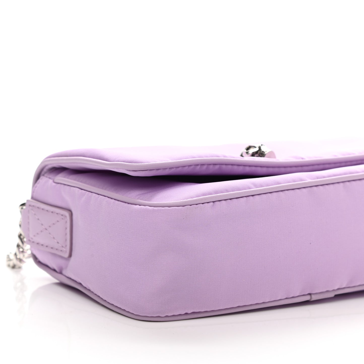 Nylon Skull Camera Crossbody Bag Lilac