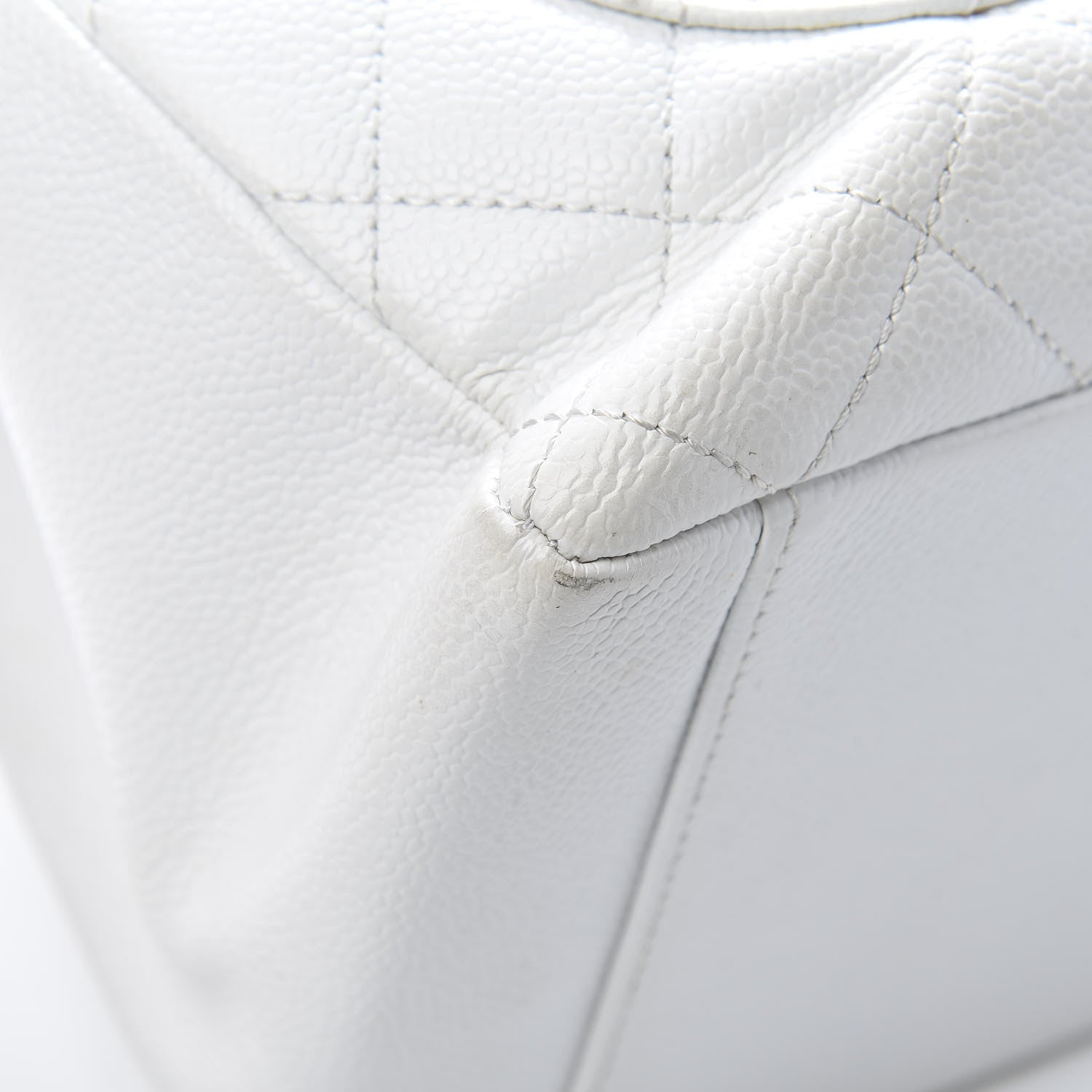 Chanel Caviar Quilted Grand Shopping Tote GST White 11 of 16