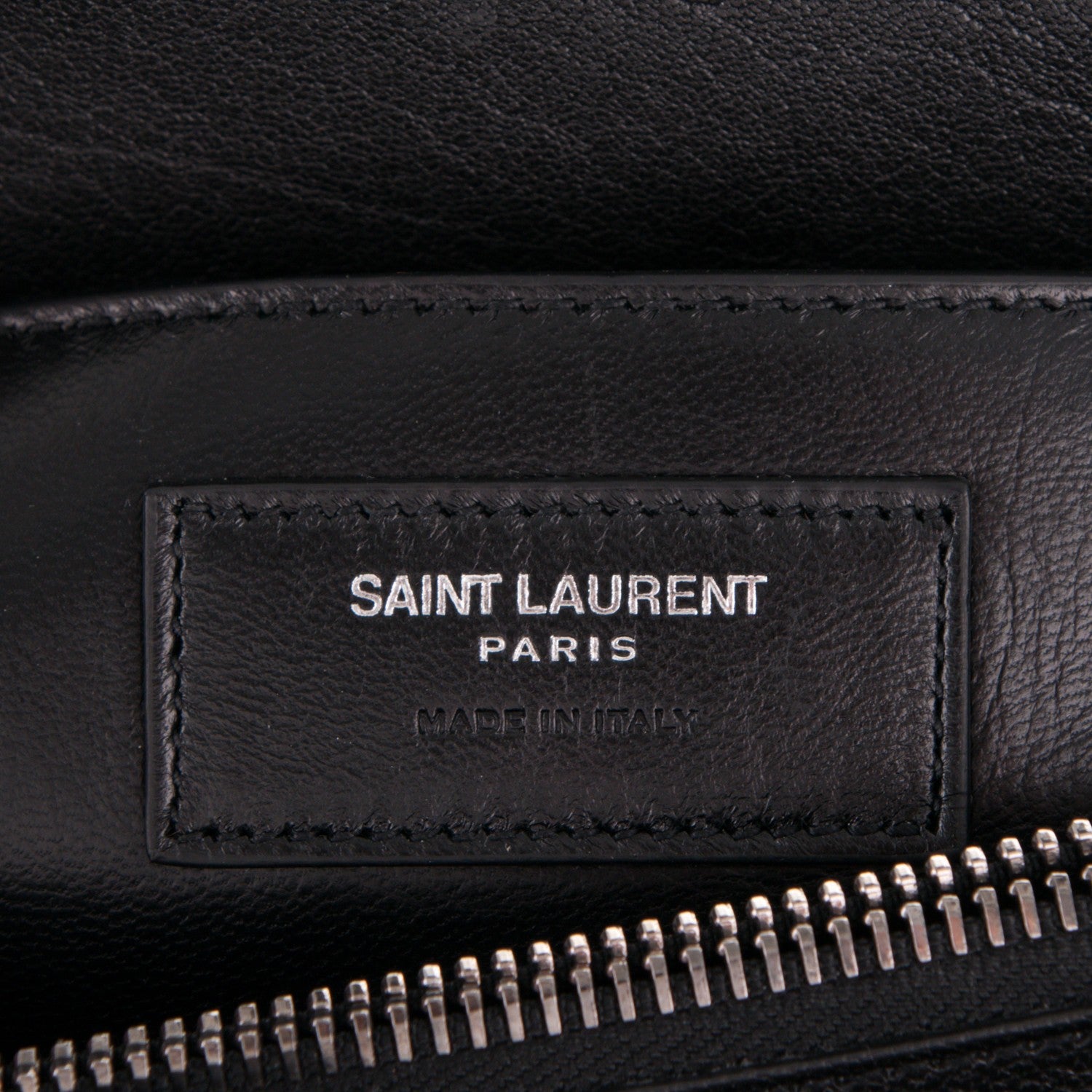 Saint Laurent Sheepskin Matelasse Chevron Monogram Large College Satchel Black 7 of 8