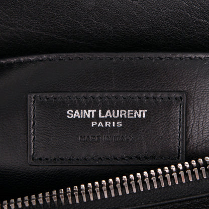 Saint Laurent Sheepskin Matelasse Chevron Monogram Large College Satchel Black 7 of 8