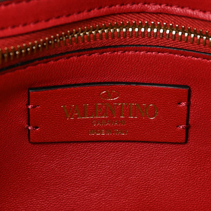 Valentino Garavani Raffia Lambskin Rockstud Spike Wallet on Chain Naturale 6 of 8