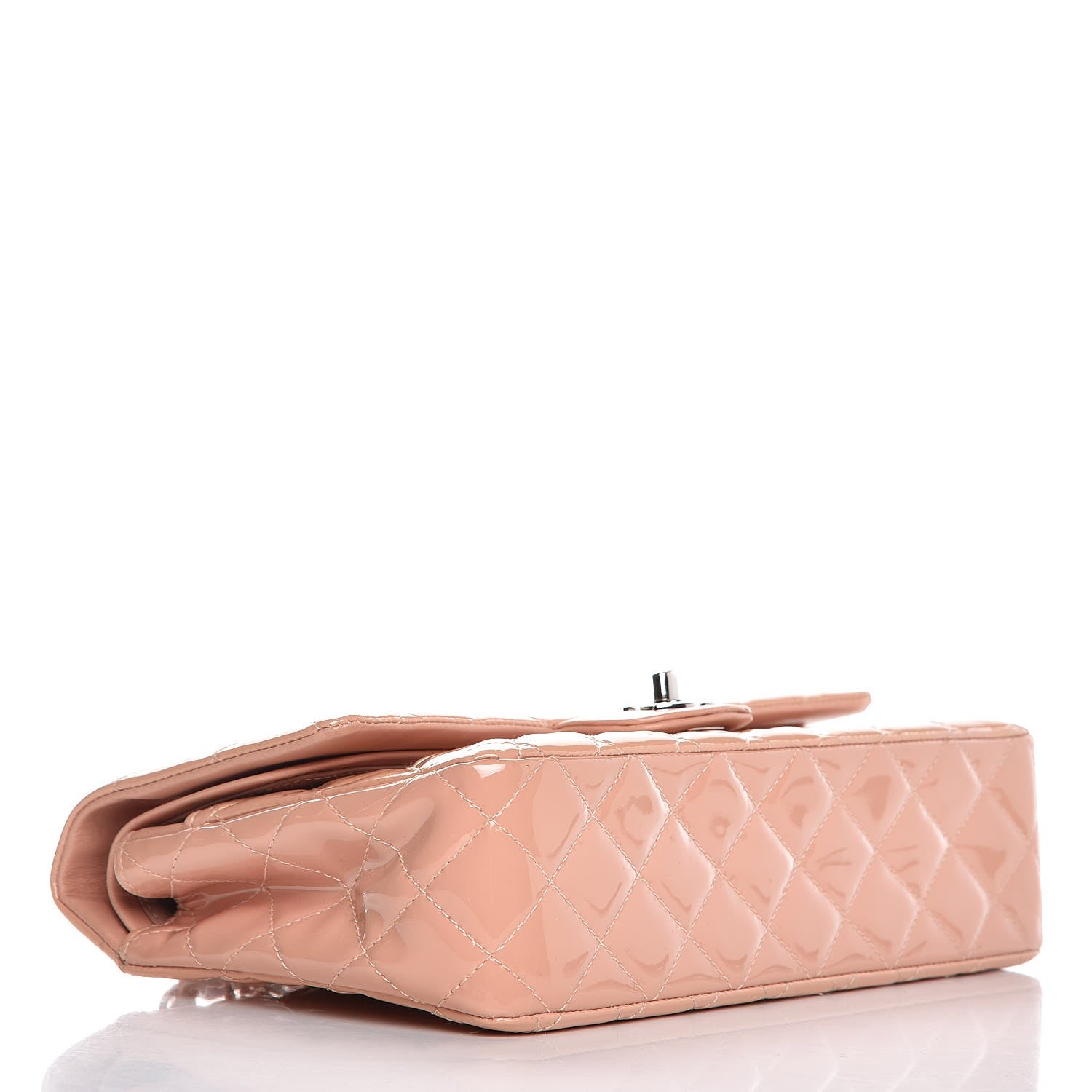 Chanel Patent Quilted Medium Double Flap Light Pink 4 of 11