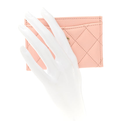 Chanel Caviar Quilted Card Holder Light Pink 2 of 10