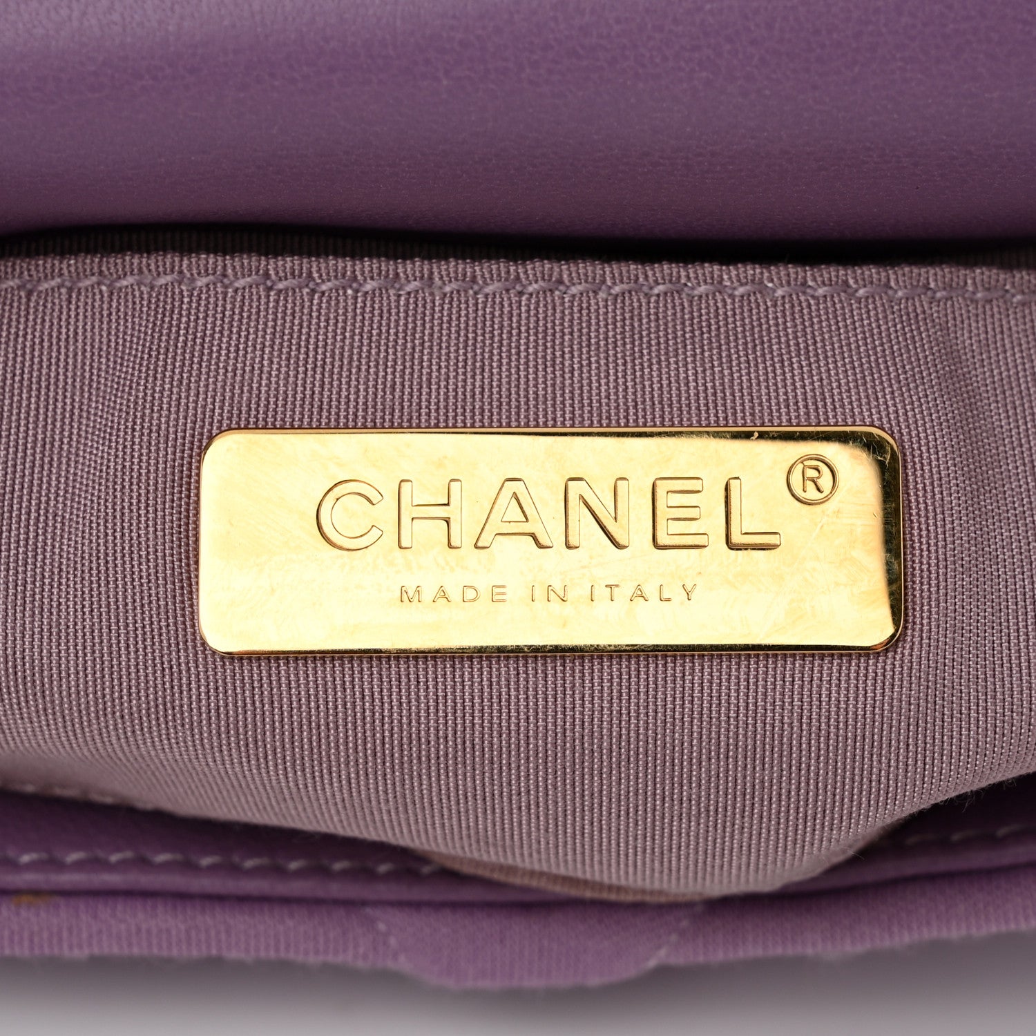 Chanel Jersey Quilted Chanel 19 Waist Bag Purple 6 of 13