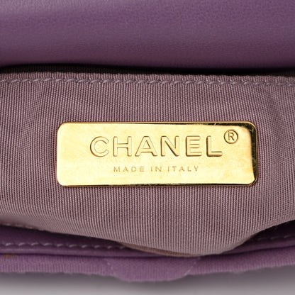 Chanel Jersey Quilted Chanel 19 Waist Bag Purple 6 of 13