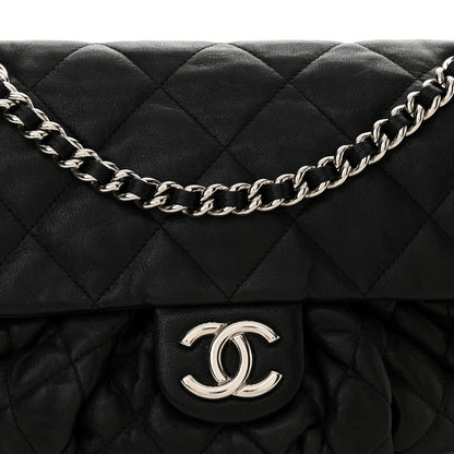 Chanel Washed Lambskin Quilted Medium Chain Around Messenger Black 8 of 12