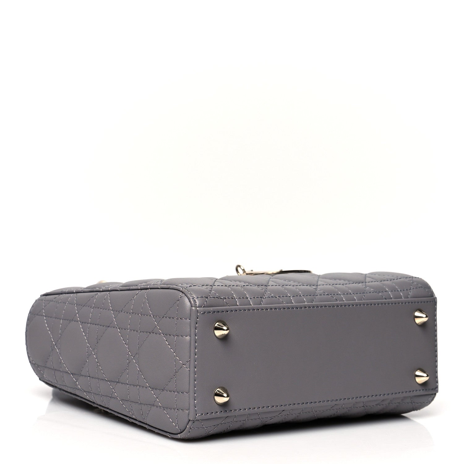 Christian Dior Lambskin Cannage Small My ABCDior Lady Dior Grey 5 of 10