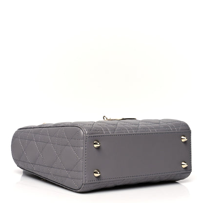 Christian Dior Lambskin Cannage Small My ABCDior Lady Dior Grey 5 of 10