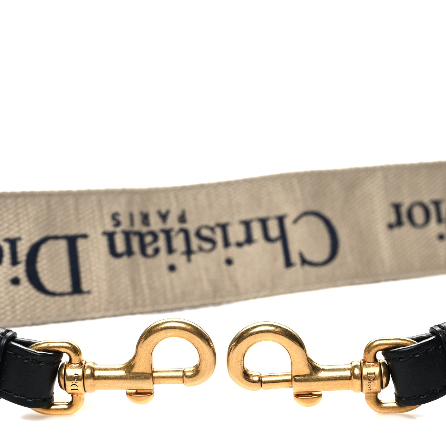 Christian Dior Canvas Embroidered Shoulder Strap Blue 3 of 4