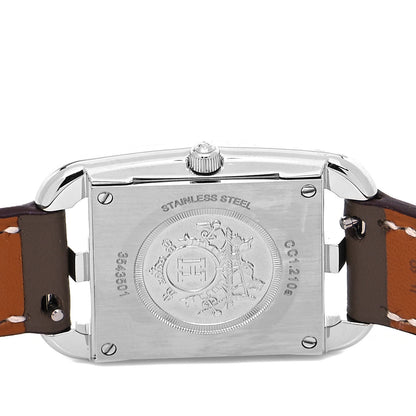 Hermes Stainless Steel Swift 23mm Cape Cod Double Tour Quartz Watch Etoupe 4 of 5