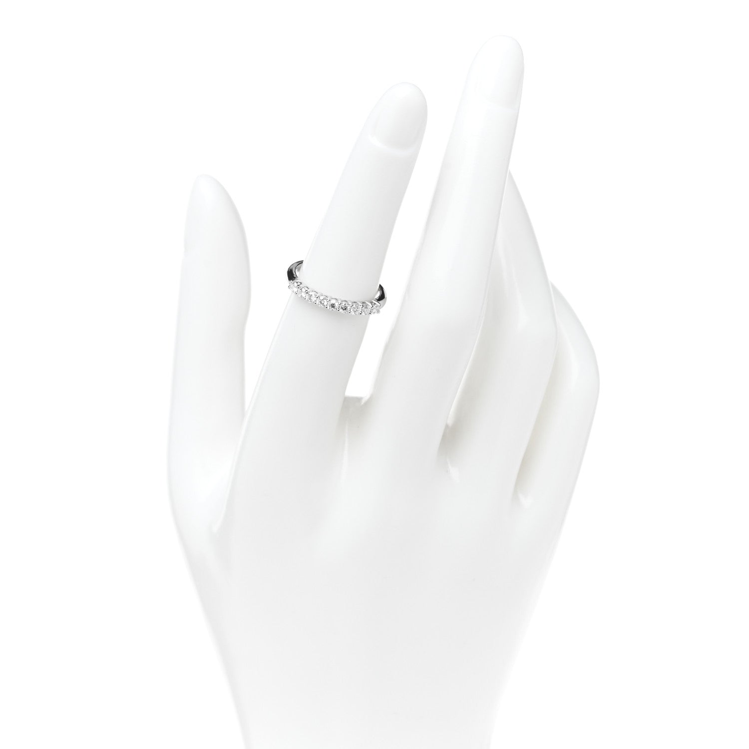 Tiffany Platinum Diamond 2.2mm Half Circle Forever Band Ring 50 5.5 2 of 4