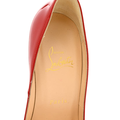Christian Louboutin Patent Loubitag Fetish Peep 150 Pumps 37.5 Red 7 of 7