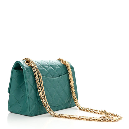 Chanel Aged Calfskin Quilted 2.55 Reissue Mini Flap Green 2 of 11