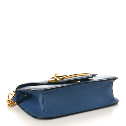 Valentino Garavani Calfskin Vlogo Small Loco Shoulder Bag Blue 4 of 9