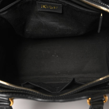 Saint Laurent Textured Patent Leather Large Cabas Chyc Black 5 of 11