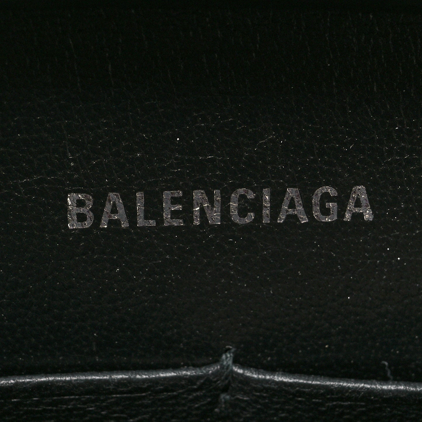 Calfskin Strass Monochrome Hourglass Chain Bag Black
