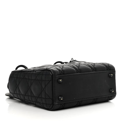 Christian Dior Ultra Matte Calfskin Cannage Mini Lady Dior Black 4 of 9