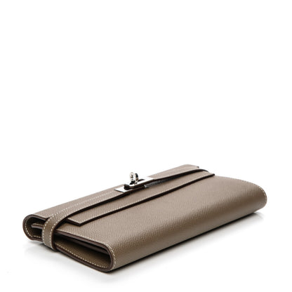 Hermes Epsom Kelly Longue Wallet Etoupe 4 of 8