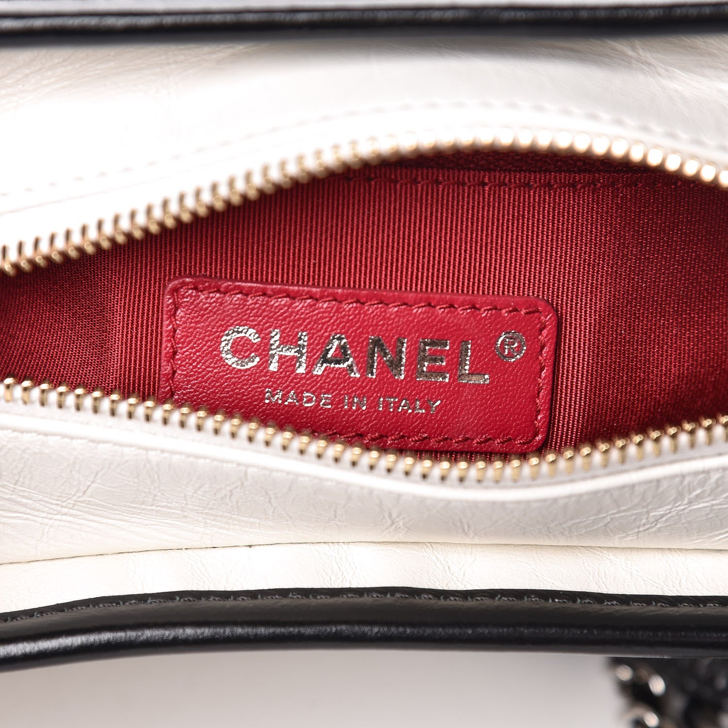 Chanel Aged Calfskin Quilted Small Gabrielle Hobo Black White 6 of 11