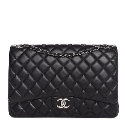 Chanel Lambskin Quilted Maxi Double Flap Black 1 of 8