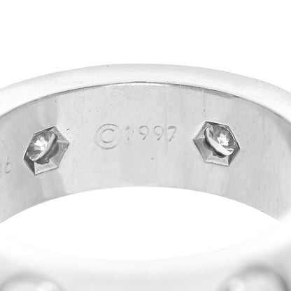 Cartier 18K White Gold 6 Diamond 5.5mm LOVE Ring 47 4 5 of 8