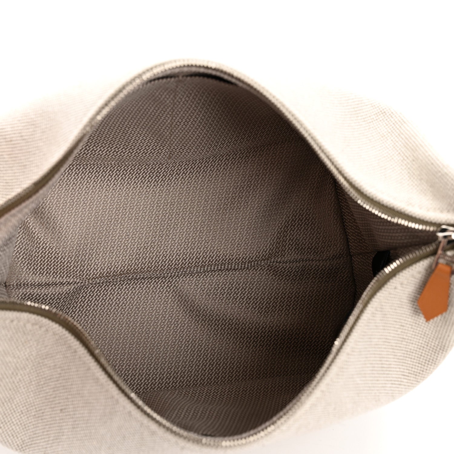 Hermes Canvas Small Bride-A-Brac Pouch Natural Rouge H 5 of 6