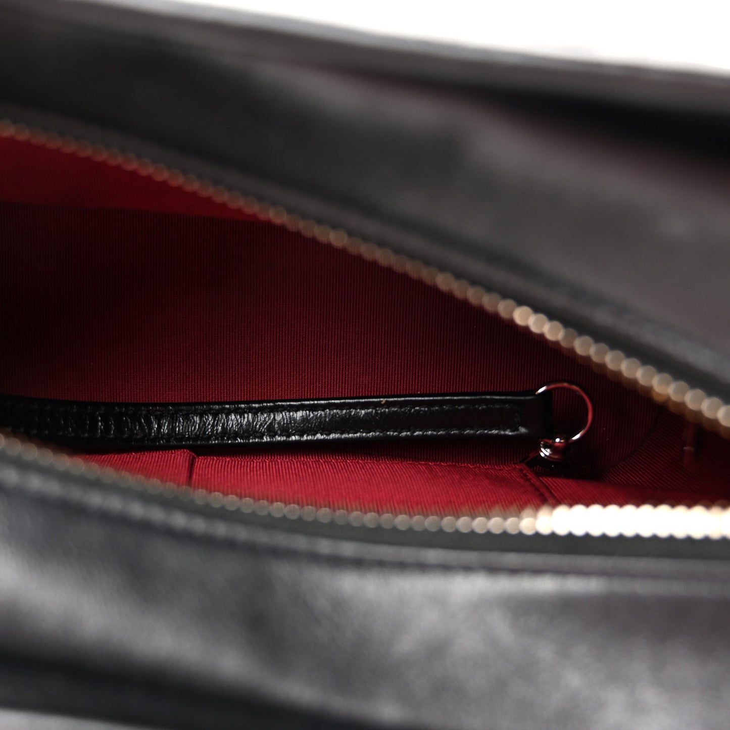 Aged Calfskin Quilted Small Gabrielle Hobo  Black