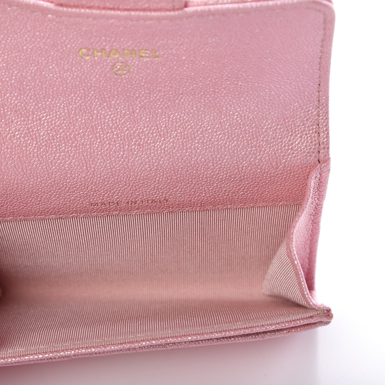 Chanel Iridescent Caviar Quilted Flap Card Holder Rose Pink 5 of 9