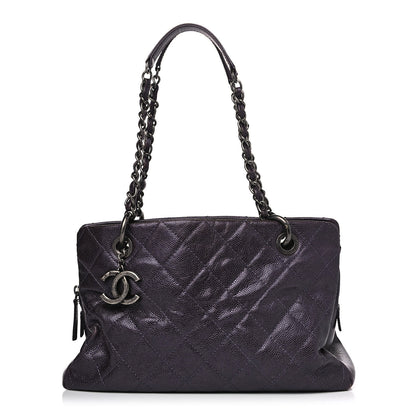 Chanel Iridescent Caviar Quilted Chic Shopping Tote Purple 1 of 14
