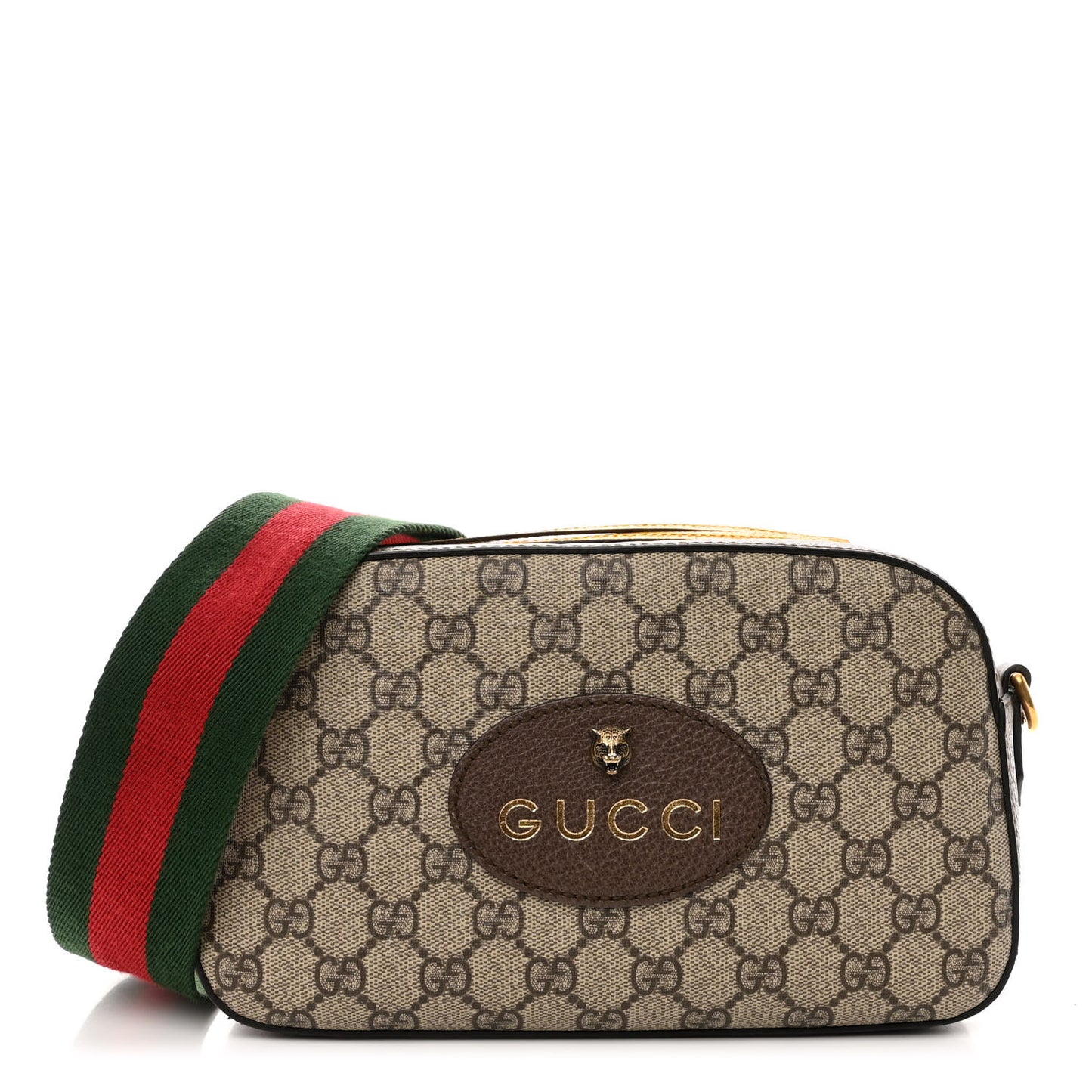 GG Supreme Monogram Web Neo Vintage Shoulder Bag Beige New Acero Crop