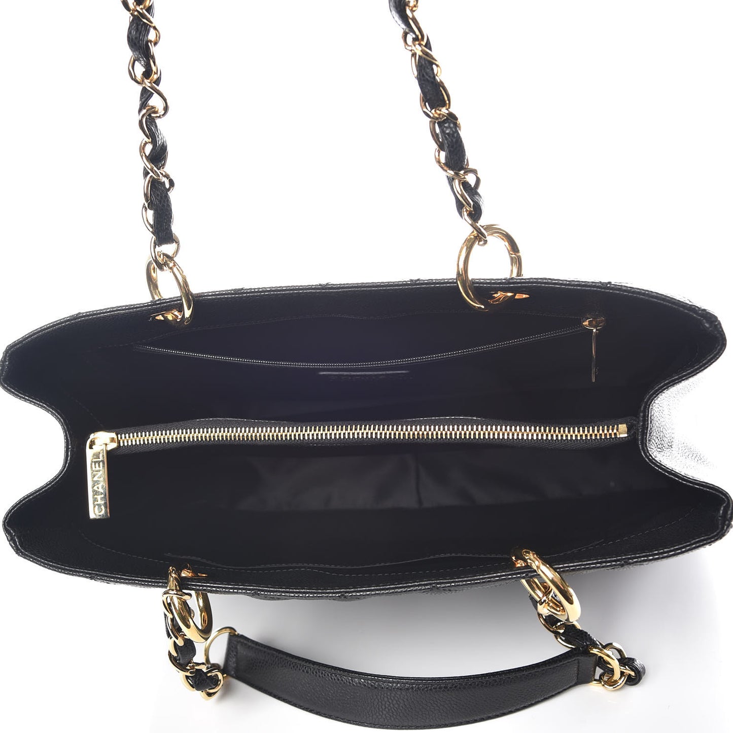 Caviar Quilted Grand Shopping Tote GST Black