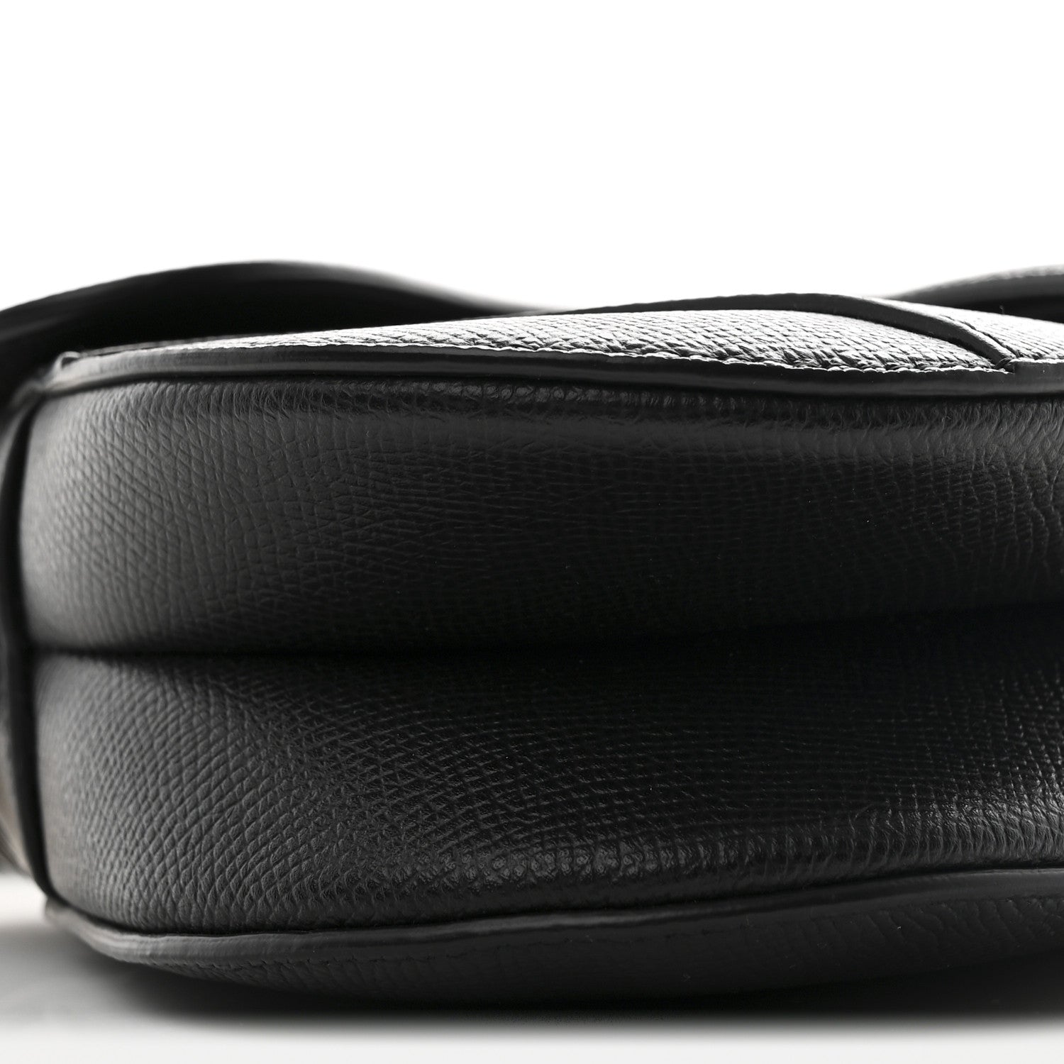 Christian Dior Grained Calfskin Mini Saddle Bag With Strap Black 9 of 11