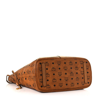 MCM Visetos Medium Liz Reversible Shopper Tote Cognac 5 of 20