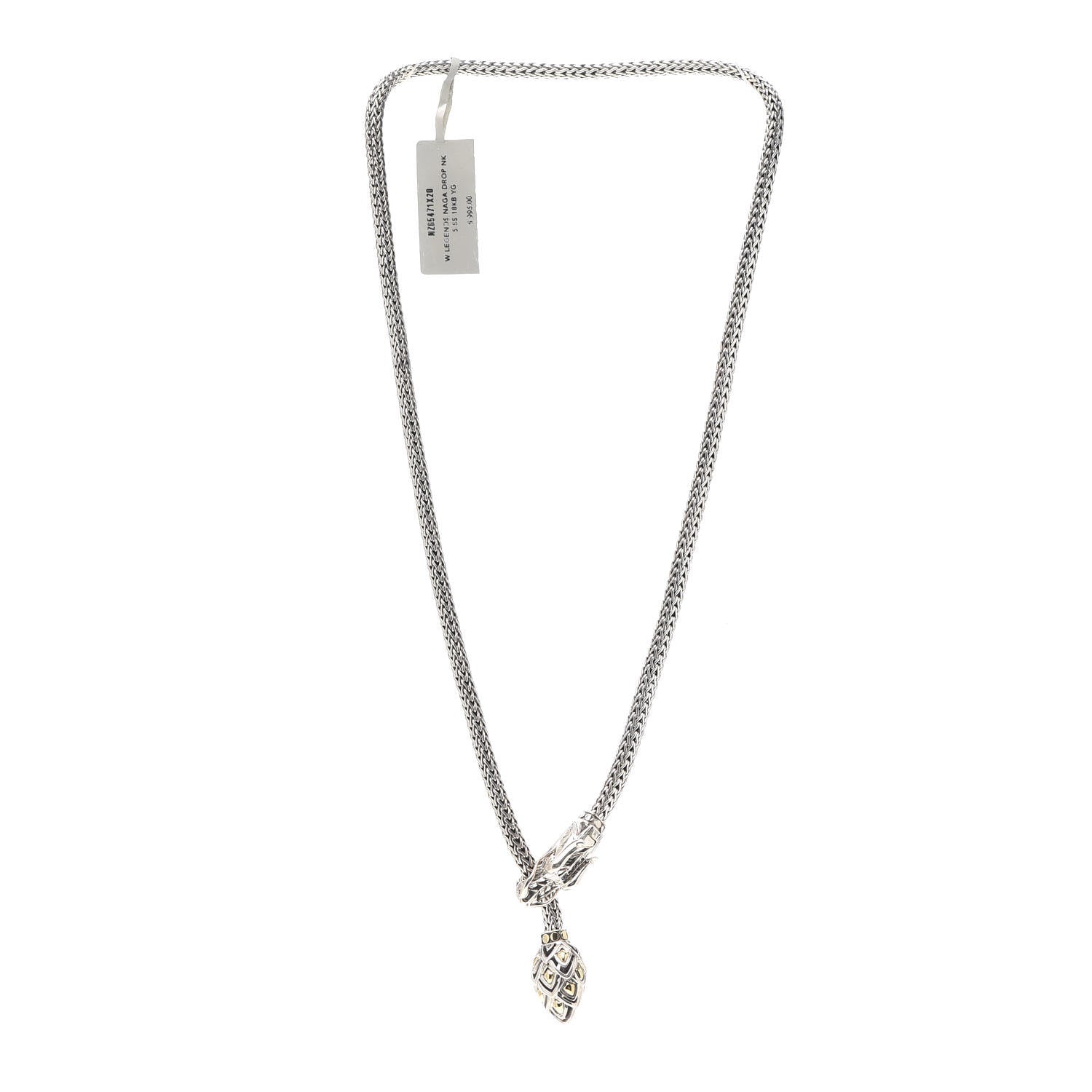John Hardy Sterling Silver 18K Yellow Gold Legends Naga Dragon Lariat Necklace 3 of 6