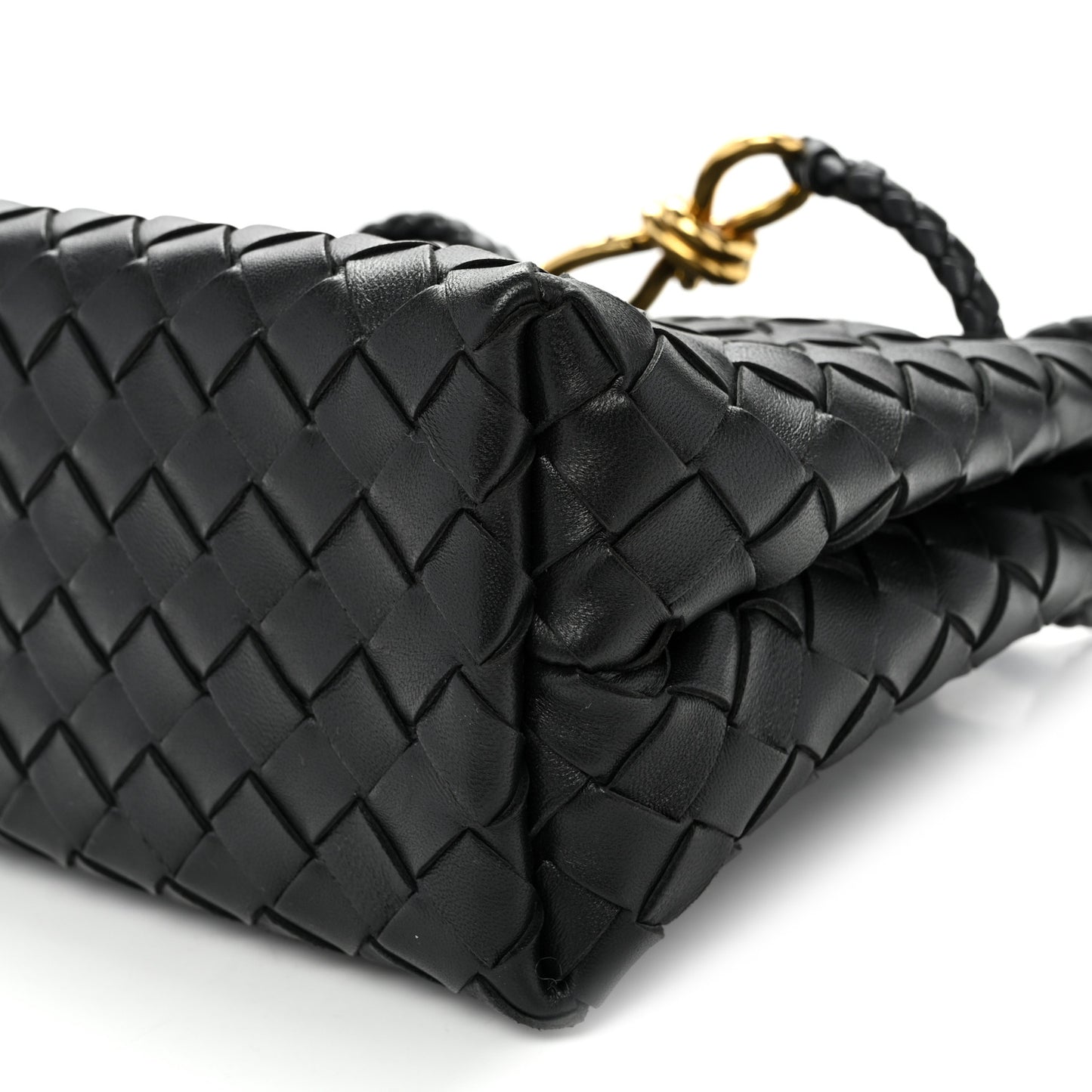 Nappa Intrecciato Small Andiamo Shoulder Bag Black