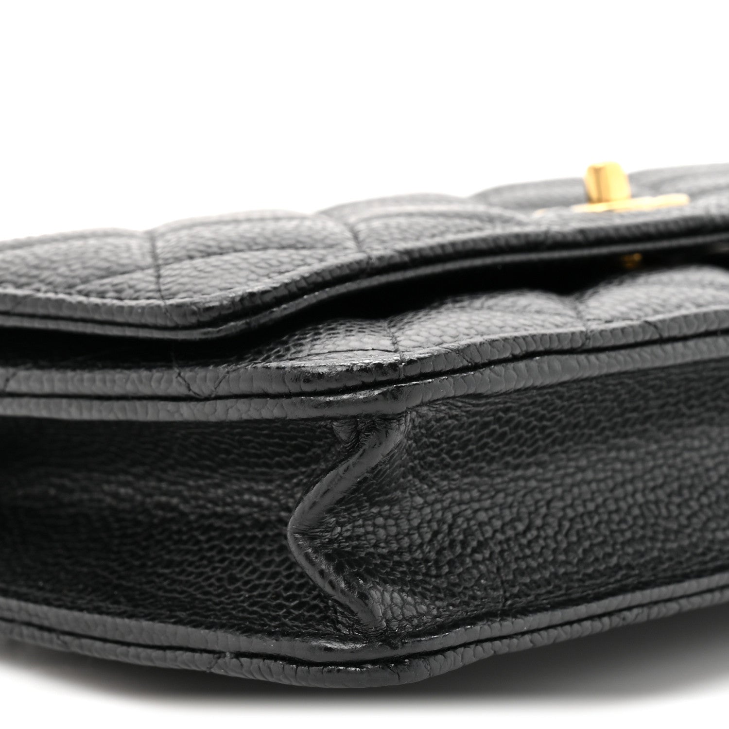Chanel Caviar Quilted CC Turnlock Wallet On Chain WOC Black 11 of 12
