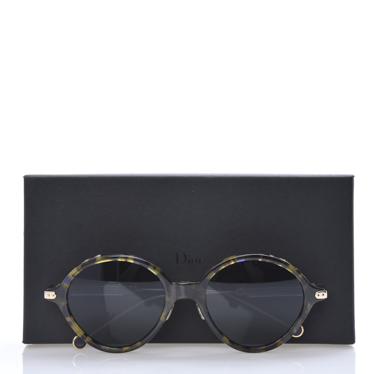 Christian Dior Acetate Umbrage Round Sunglasses Tortoise Blue 8 of 8
