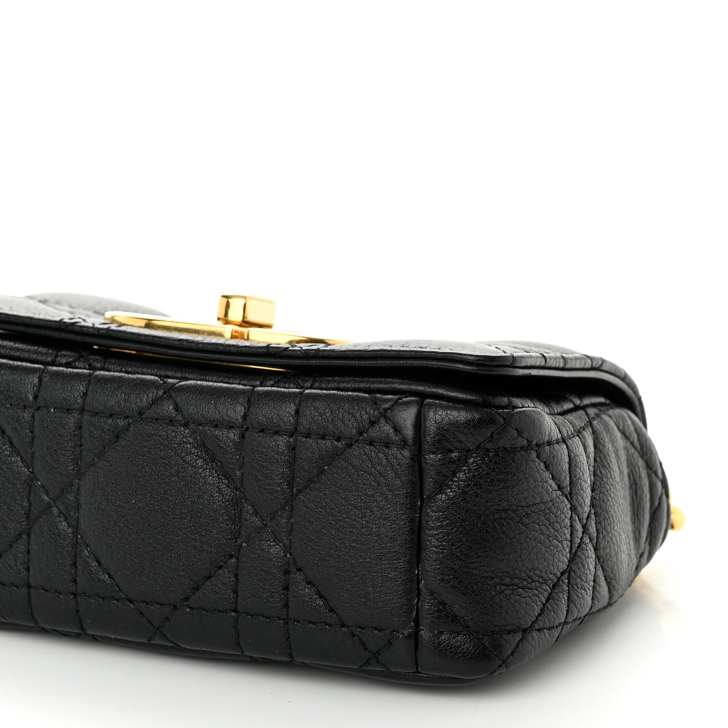 Christian Dior Supple Calfskin Cannage Micro Caro Bag Black 9 of 9