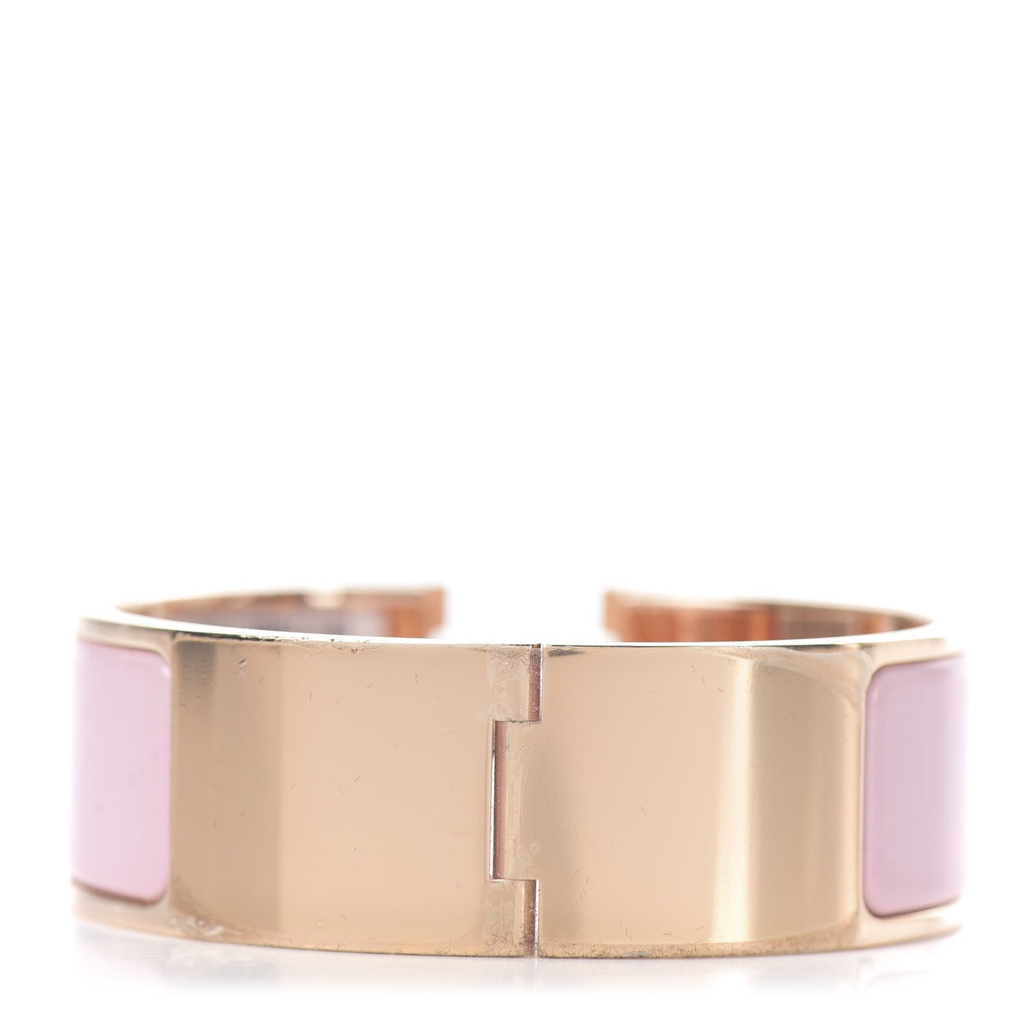 Enamel Wide Clic Clac H Bracelet PM Rose Nacarat