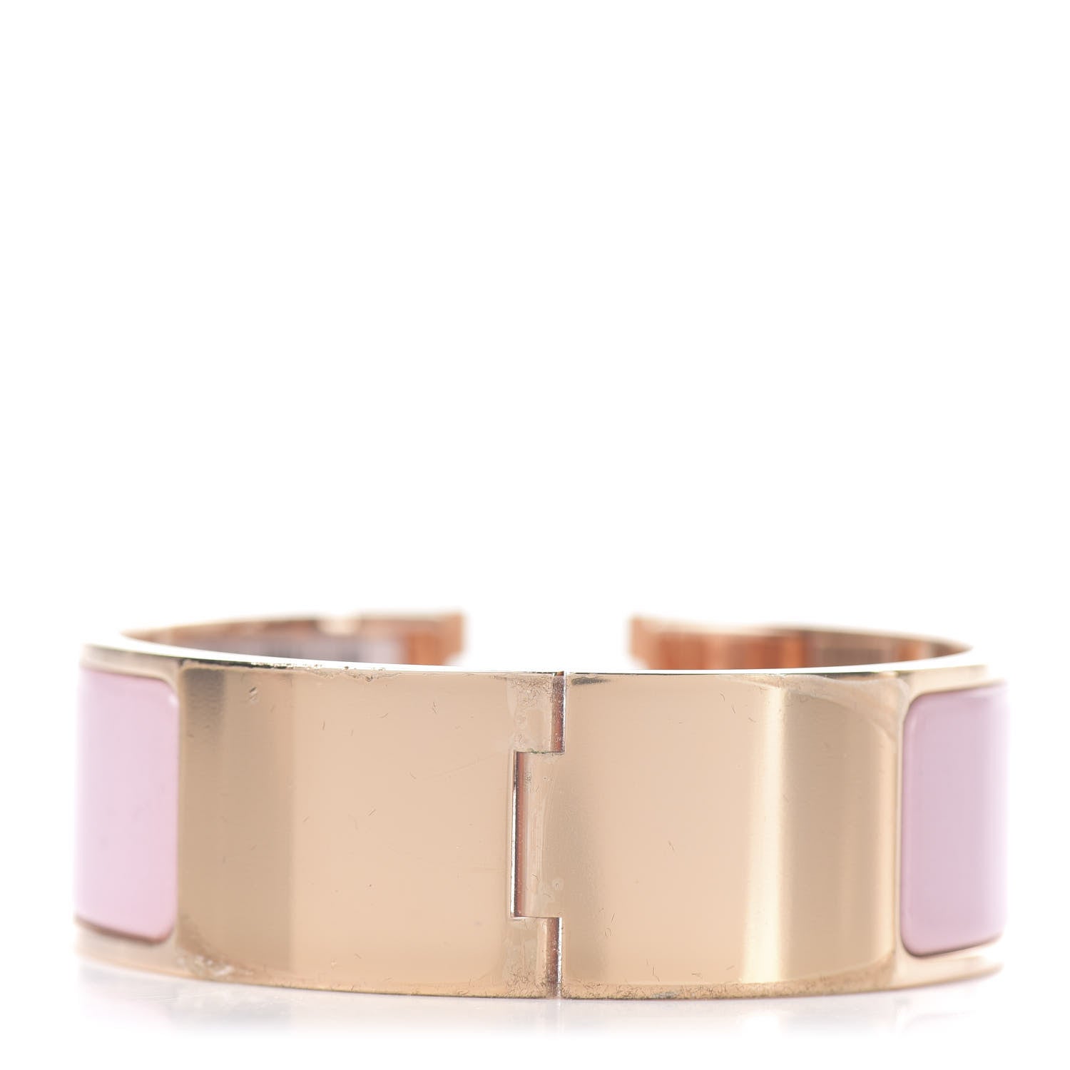 Hermes Enamel Wide Clic Clac H Bracelet PM Rose Nacarat 3 of 4