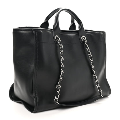Chanel Calfskin Medium Deauville Tote Black 3 of 11