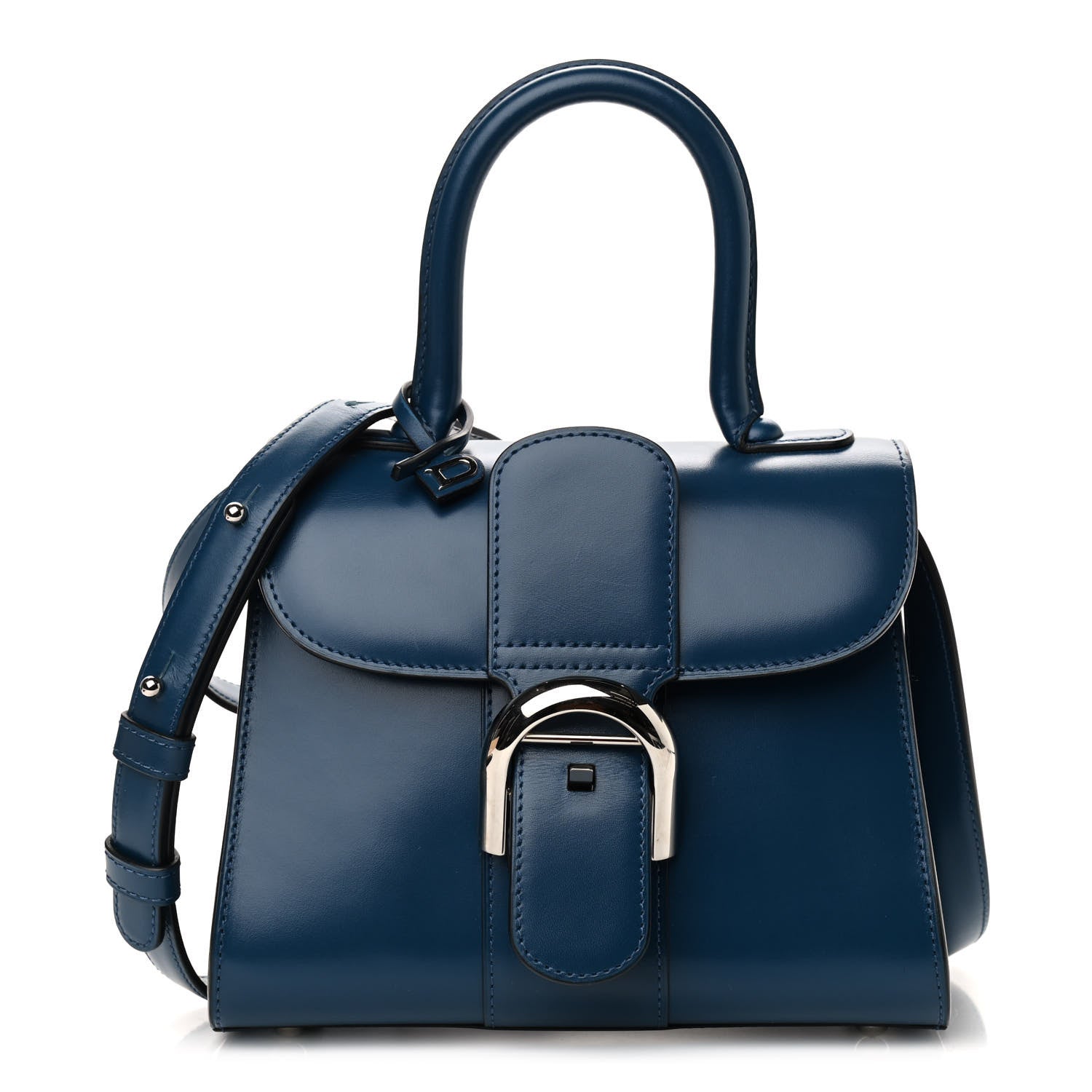 Delvaux Box Calfskin Mini Brillant Satchel Blue De Prusse 1 of 9