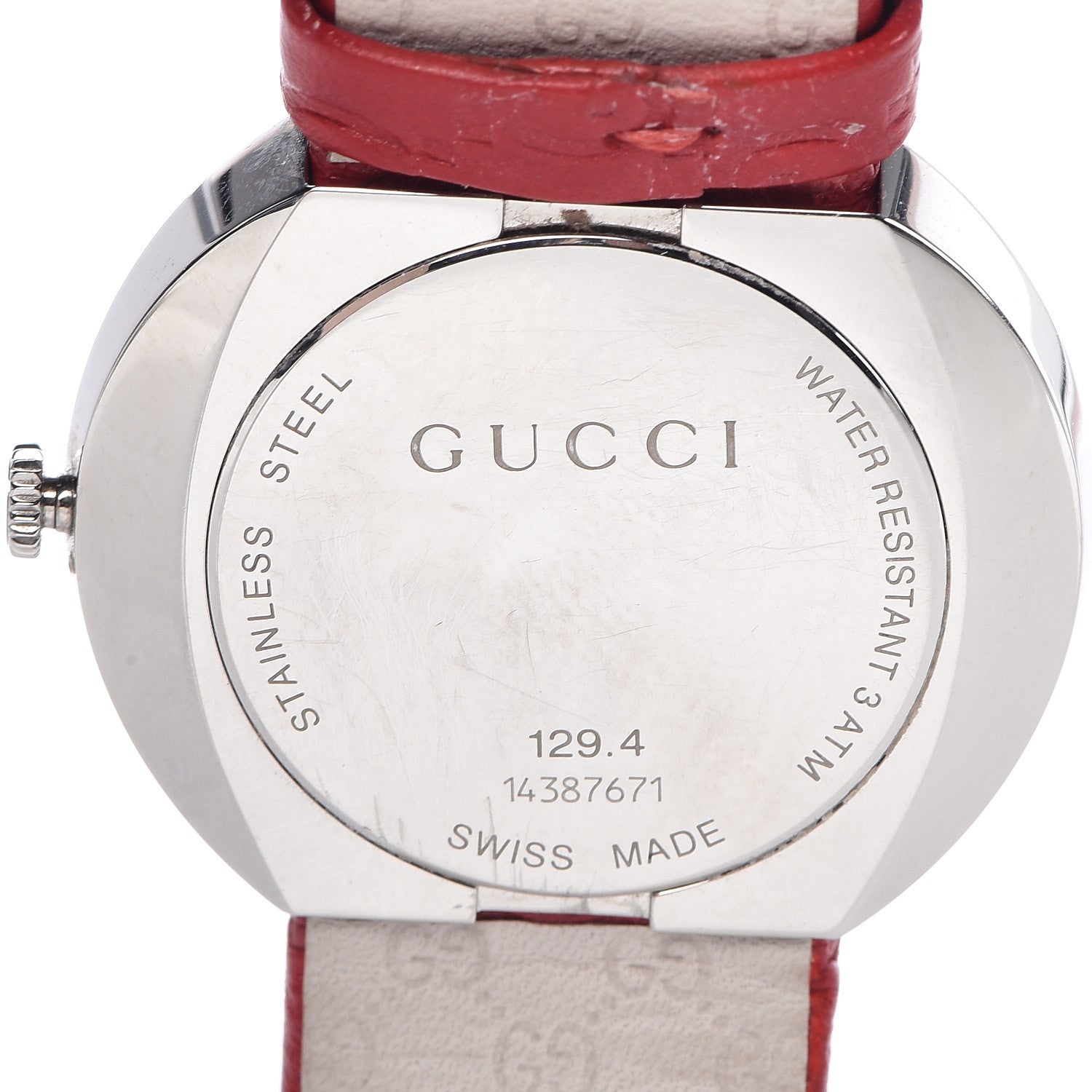 Gucci Stainless Steel Calfskin 36mm U-Play Quartz Watch Red 8 of 11