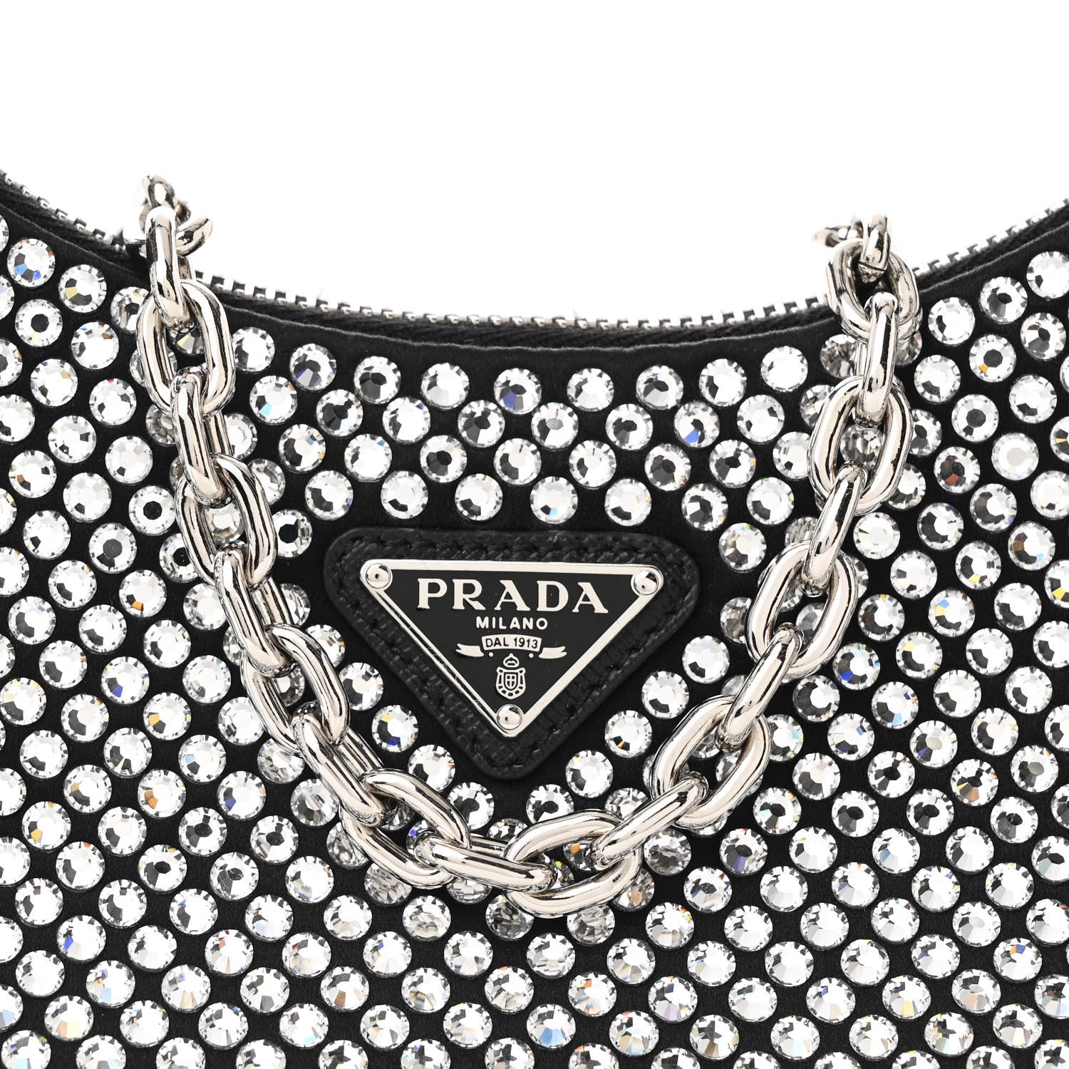 Prada Satin Crystal Re-Edition 2005 Shoulder Bag Cristal 8 of 12